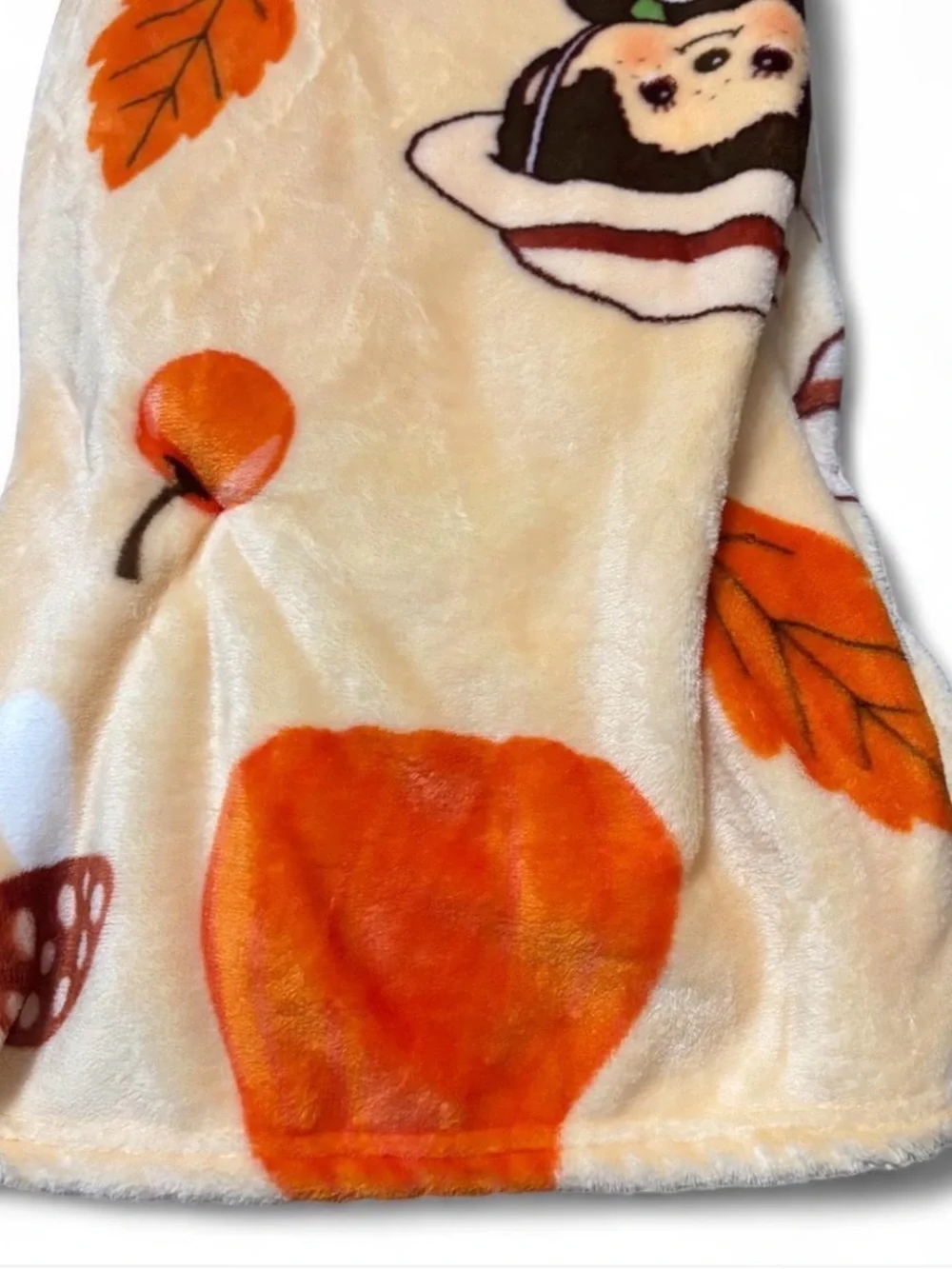 2 Monchhichi Mon Mon Farm Classic Coffee Fall Plush Throw Blanket 50